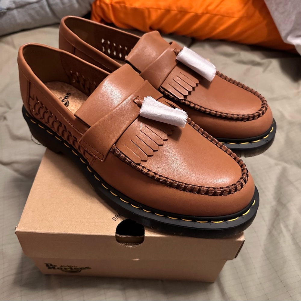 Dr. Martens Adrian Woven Tassel Leather Loafers NIB Men’s10 Women’s Size 12